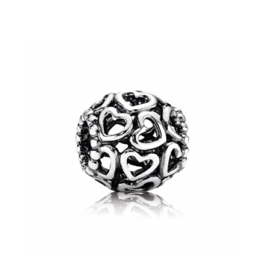 Authentic Pandora Openwork Heart Charm ❤️ Sterling Silver